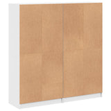 Bookcase with Doors White 136x37x142 cm Engineered Wood 3206524