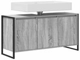 Bathroom Cabinet Grey Sonoma 90 x 30 x 60 cm Engineered Wood 886483