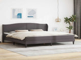 Bed Frame with Headboard Grey 180 x 200 cm Faux Leather 3415271