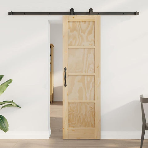 Sliding Door Manual ORKDAL Natural and black 61 x 198.5 cm 3333464
