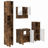 Bathroom Furniture Set 4 pcs Smoked Oak 61 x 35 x 64 cm 3392968