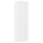 ZNTS 5-Tier Book Cabinet White 60x30x189 cm Engineered Wood 800990