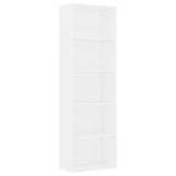 ZNTS 5-Tier Book Cabinet White 60x30x189 cm Engineered Wood 800990