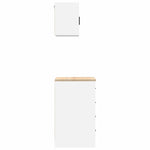 ZNTS Garage Cabinets 2 pcs White Engineered Wood 3328323