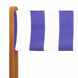 3 Piece Bistro Set Blue and White Fabric and Solid Wood 3281753