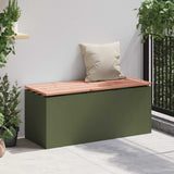 Garden Bench Olive green 100 x 40 x 43 cm Steel 874908