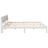 Bed Frame with Headboard White 180 x 200 cm Solid Pine Wood 872810