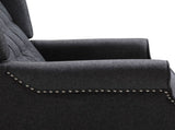 Recliner Armchair, Vintage Reclining Chair with Nail Head Trim, Wingback Chair with Button Tufted T3398P330371