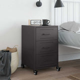 Bedside Cabinet Black 36x39x59 cm Steel 846728