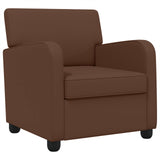 Armchair Brown Faux Leather 42043428