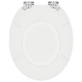 Soft-Close Toilet Seat White 44 x 38 cm MDF board 42027172
