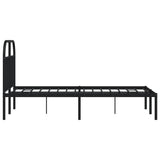 Bed Frame Black Powder-Coated Steel 120 x 200 cm Durable 353633