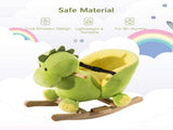 Kids Rocking Horse, Plush Ride-On Dinosaur Seat, with Seat Safety Belt, 32 Songs, Ride-On Horse T3398P347995