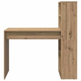 Desk with Shelf Artisan Oak 113 x 54 x 120 cm Engineered Wood 869281