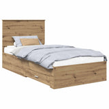 Bed Frame with Drawer Artisan Oak 100 x 200 cm Engineered Wood 3411349