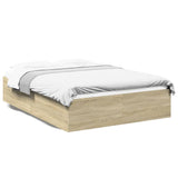 Bed Frame without Mattress Sonoma Oak 120x200 cm 3281023