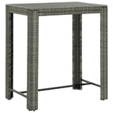 5 Piece Garden Bar Set Grey Poly Rattan&Solid Wood Acacia 3187709