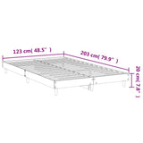 Bed Frame without Mattress Smoked Oak 120x200 cm Engineered Wood 832050