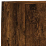 4 Piece TV Wall Cabinets with LED Lights Smoked Oak 3216573