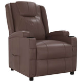 Recliner Chair Brown Faux Leather 340961