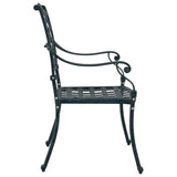 Garden Chair 2 pcs Green 56 x 55 x 92.5cm Aluminium 42002377