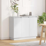 LED Sideboard White 90 x 32 x 75 cm Engineered Wood 869674