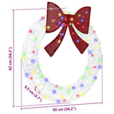 Wreath with 80 LEDs Multicolour 92 x 92 x 9.5 cm Acrylic 42019128