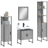 4 Piece Bathroom Cabinet Set Grey Sonoma Engineered Wood 3214357