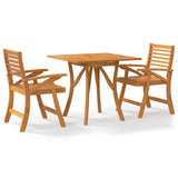 Garden Dining Set Natural Wood Solid Acacia wood Medium Durable 3156857
