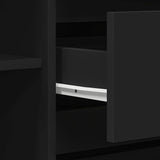 Sideboard with Drawer Black 120 x 41 x 75 cm Engineered Wood 3333907