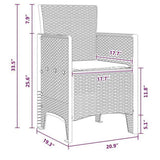 Garden Chair 4 pcs White 53 x 49 x 85 cm Polypropylene 847482