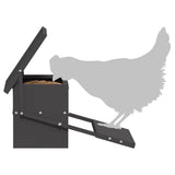 Chicken Treadle Feeder Black 48.5 x 39.5 x 19 cm 874672