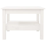 ZNTS Coffee Table White 55x55x40 cm Solid Wood Pine 814270