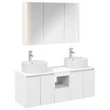 Bathroom Cabinet Set 4 pcs White Engineered Wood 3406463