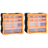 Multi-drawer Organisers with 12 Drawers 2 pcs 26.5x16x26 cm 147581