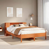 Bookcase Bed without Mattress Wax Brown 135x190 cm Double Solid Wood Pine 3322842