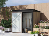 5 x 3ft Corrugated Steel Storage Shed, with Lock - Brown T3398P318843
