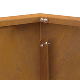 Fire Pit Brown 75 x 75 x 28 cm Weathering Steel 858997