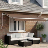Retractable Awning Taupe 3 x 2 m Fabric 3425678