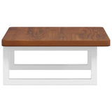 Basin Shelf Wall Mounted Steel and Solid Wood Oak 3302348
