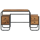 Desk with Storage Oak Wood 145 x 50 x 75 cm 8008012