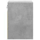 Wall-mounted Bedside Cabinet with LED Lights Concrete Grey 3307967