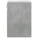 ZNTS Wall-mounted Bedside Cabinet with LED Lights Concrete Grey 3307967
