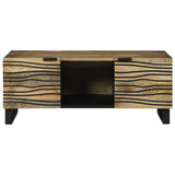 Coffee Table Brown and Black 100 x 54 x 40 cm Solid Acacia wood 4017948