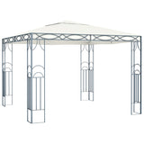 ZNTS Gazebo with LED String Lights 300x300 cm Cream 3070338