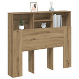 Headboard Cabinet Artisian Oak 120x19x103.5 cm Engineered Wood 856867