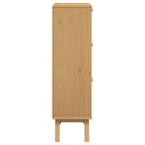 Shoe Cabinet OLDEN Brown 55x35x120cm Solid Wood Pine 358618