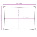 ZNTS Sunshade Sail Oxford Fabric Rectangular 3x4.5 m Cream 135211