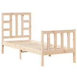 Bed Frame without Mattress Small Single Solid Wood Pine 3191931