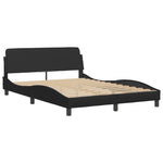 ZNTS Bed Frame without Mattress Black 120x200 cm Faux Leather 3208170